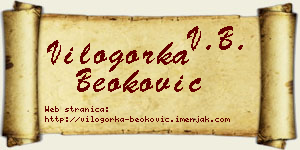 Vilogorka Beoković vizit kartica